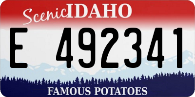 ID license plate E492341
