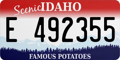 ID license plate E492355