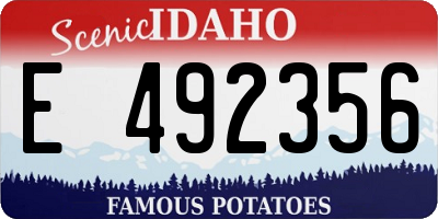 ID license plate E492356