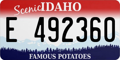ID license plate E492360