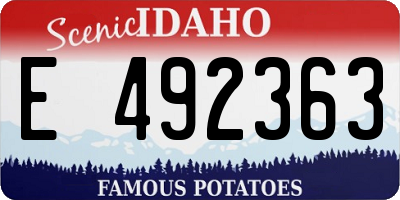 ID license plate E492363