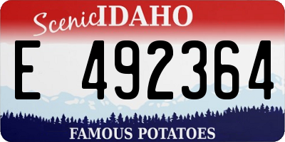 ID license plate E492364