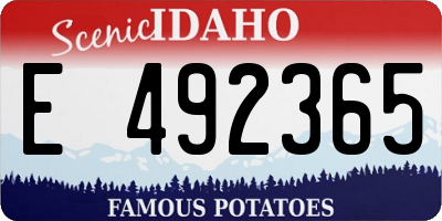 ID license plate E492365