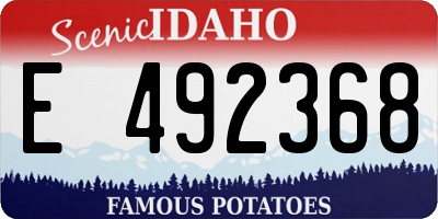 ID license plate E492368