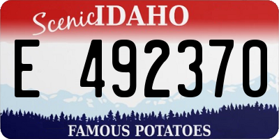 ID license plate E492370