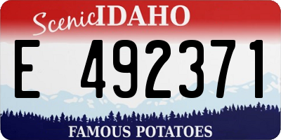 ID license plate E492371