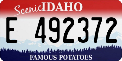 ID license plate E492372
