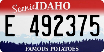 ID license plate E492375