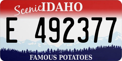 ID license plate E492377