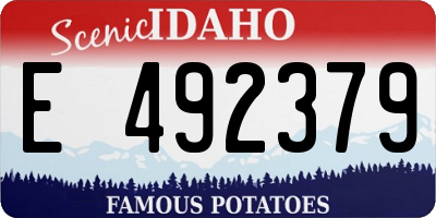 ID license plate E492379