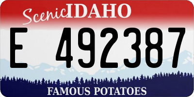 ID license plate E492387