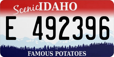 ID license plate E492396