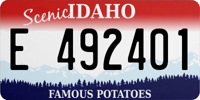 ID license plate E492401