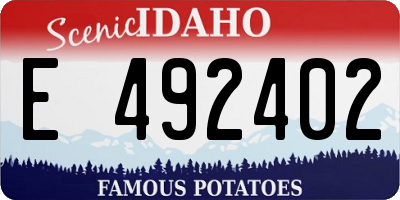 ID license plate E492402