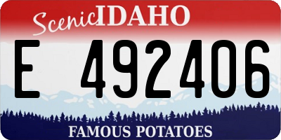 ID license plate E492406