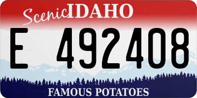 ID license plate E492408