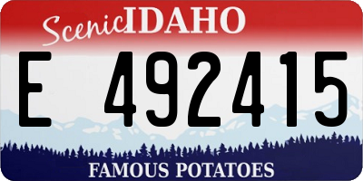 ID license plate E492415
