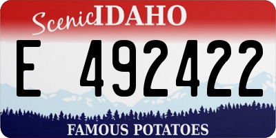 ID license plate E492422