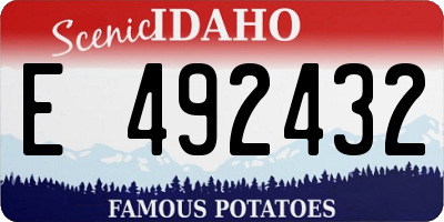 ID license plate E492432