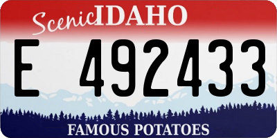 ID license plate E492433