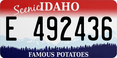ID license plate E492436