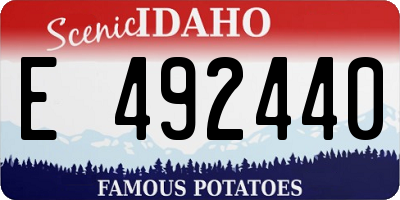 ID license plate E492440