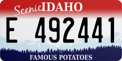 ID license plate E492441