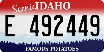 ID license plate E492449