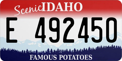 ID license plate E492450
