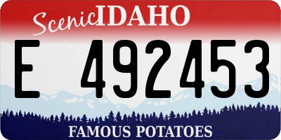 ID license plate E492453