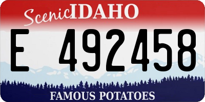 ID license plate E492458