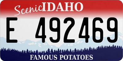 ID license plate E492469
