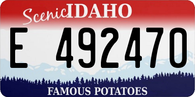 ID license plate E492470