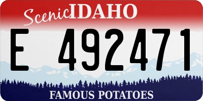 ID license plate E492471