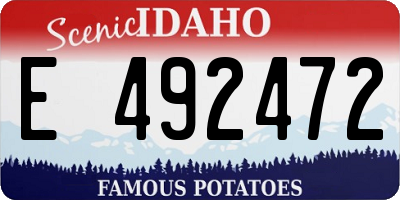 ID license plate E492472