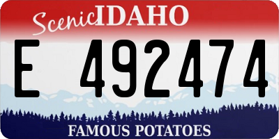 ID license plate E492474