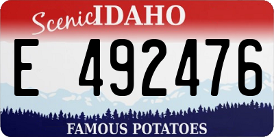 ID license plate E492476