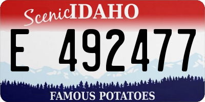 ID license plate E492477
