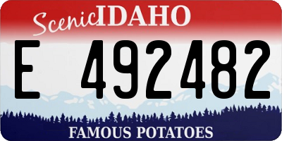 ID license plate E492482