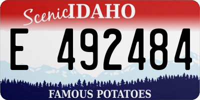 ID license plate E492484