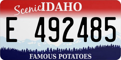 ID license plate E492485
