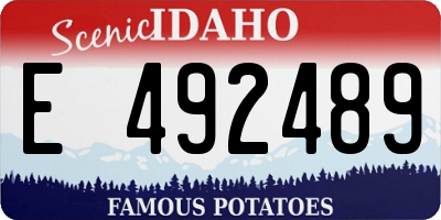 ID license plate E492489