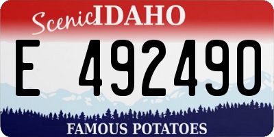 ID license plate E492490