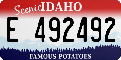 ID license plate E492492