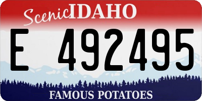 ID license plate E492495
