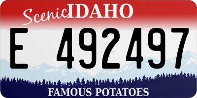 ID license plate E492497