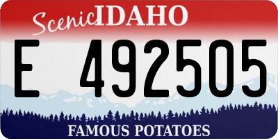 ID license plate E492505