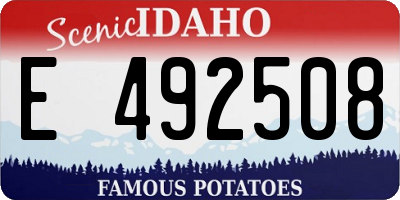 ID license plate E492508
