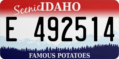 ID license plate E492514