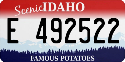 ID license plate E492522